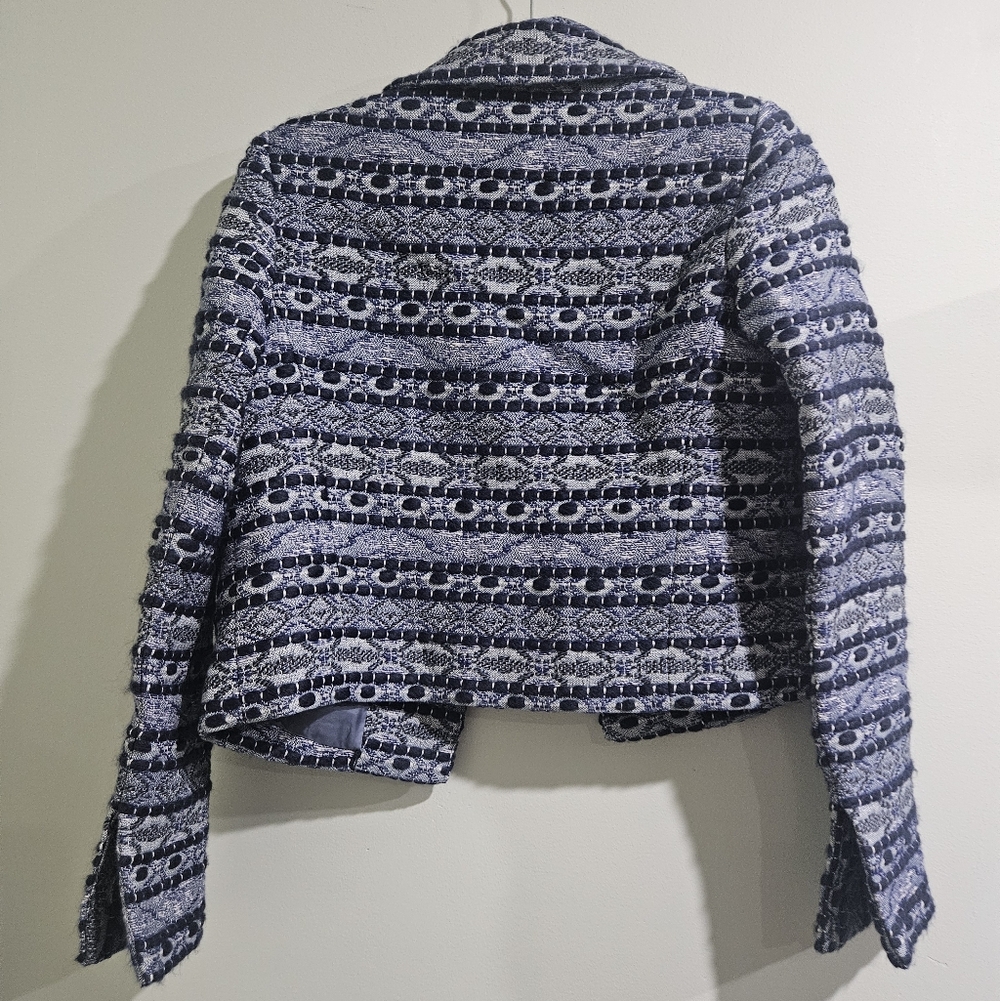 SMYTHE Box Chain Cropped Jacquard Blazer Jacket Tweed $1295 Retail - Picture 11 of 13
